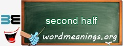 WordMeaning blackboard for second half